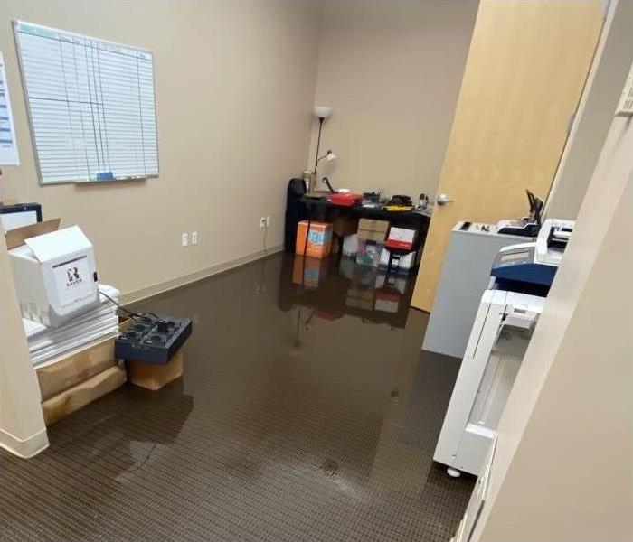 commercial building with water damage 