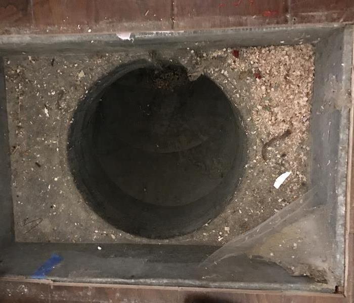 Dirty heating duct interior